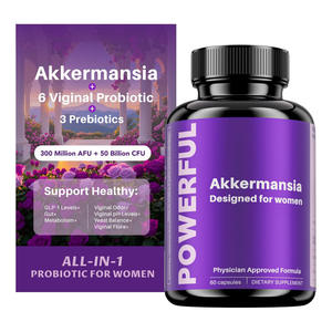 Probióticos para Mulheres Adultas 60 Cápsulas Akkermansia 6 Probiótico Vaginal 3 Pré-bióticos 300 Milhões AFU 50 Bilhões CFU Tudo-em-um - Product Image 6