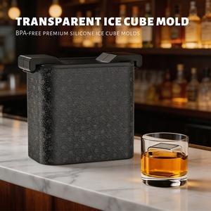 BPA Free Silicone Crystal Clear <strong>Ice</strong> <strong>Cube</strong> Mold, Double Crystal Clear <strong>Ice</strong> <strong>Cube</strong> Mold - Product Image 6