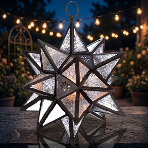 Christmas Home Decor Indoor or Outdoor Custom <b>Star</b> Shape Standing Hanging Lantern With <b>Led</b> <b>Lights</b> for Latest Theme - Product Image 2