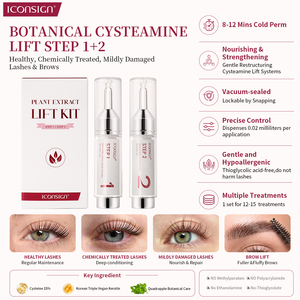 <span class=keywords><strong>Kit</strong></span> Lash Lift e <span class=keywords><strong>Laminazione</strong></span> Sopracciglia 2in1 per Uso Domestico, Vegano, Naturale, Base Cisteamina, Multi-plantare, Passo 1 e Passo 2 - Product Image 2