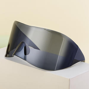 Lunettes de soleil de cyclisme d'extérieur, monture noire en PC, polarisées UV400, coupe-vent, pour hommes et femmes - Product Image 3