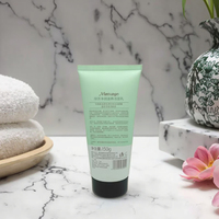 Tube de nettoyant visage purifiant et nourrissant au thé vert 150 ml, emballage personnalisé pour soins de la peau en aluminium/plastique, bouchon à vis noir
