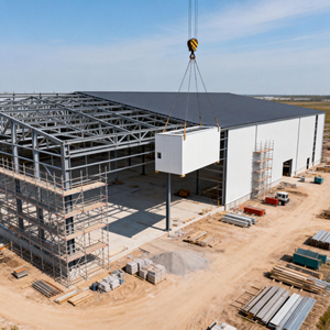 บริการก่อสร้างโกดังโครงสร้างเหล็กออกแบบมืออาชีพสำหรับโรงเก็บเครื่องบินส่วนตัว อาคารเก็บของแบบกำหนดเองได้ รองรับน้ำหนักหิมะตามมาตรฐาน - Product Image 1