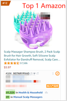 Vente en gros de brosse à shampoing en silicone Offre Spéciale ABS pour la tête et le cuir chevelu brosse de lavage des cheveux peigne de massage pour la douche
