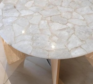 ท็อปโต๊ะหินอ่อนทรงกลมขัดเงาดีไซน์ตามสั่งสำหรับรับประทานอาหารหรือประชุมโต๊ะกาแฟ - Product Image 4