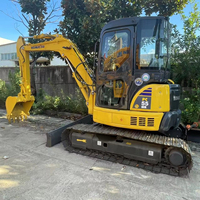 Ekskavator Mini Komatsu PC55 tangan kedua untuk dijual 5ton Crawler Excavator dengan komponen inti mesin katup hidrolik Kawasaki