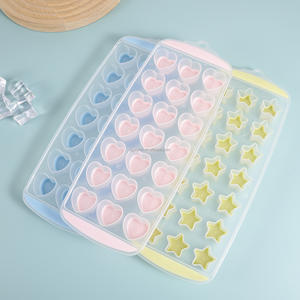 Silicone Tampa Removível Easy-Release Flexível 21-cube Bandejas Certified BPA <span class=keywords><strong>Free</strong></span> Várias Formas Ice Cube Bandejas - Product Image 1