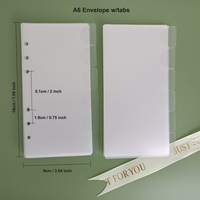 Portefeuille en plastique transparent givré personnalisé Y&G A6 avec séparateur de billets, 6 onglets, lot de rangement d'argent, enveloppe à billets à onglets sans trou