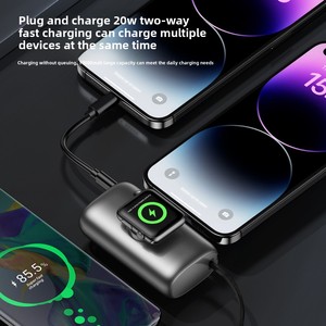 พาวเวอร์<span class=keywords><strong>แบ</strong></span>งค์พกพา 10000mAh 3 in 1 <span class=keywords><strong>แบ</strong></span><span class=keywords><strong>ต</strong></span>เตอรี่สำรองขนาดเล็ก ชาร์จเร็ว สำหรับ Samsung iPhone Watch AirPods - Product Image 3