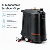Robot de Limpieza de Pisos Autónomo Compacto de 450 mm con Tanque de 38 L, LFP, LiDAR 3D, para Limpieza de Bordes, Ideal para Comercios, Sector Salud y Hostelería