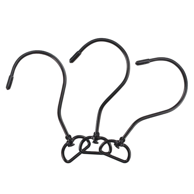 Customized Black J Shaped Hanging Hooks