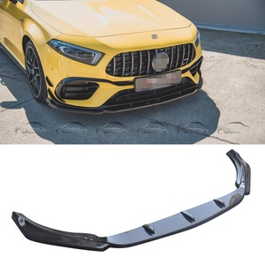 Carbon Sword Front Bumper Lip Chin Spoiler Front <b>Splitter</b> for Mercedes Benz a Class W177 A35 A45 2019+ - Product Image 4