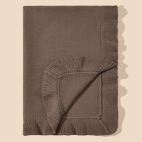 Couverture d'emmaillotage pour bébé en coton doux tricoté, chaude et confortable, pour poussette et berceau, idéale pour nouveau-nés, nourrissons et tout-petits