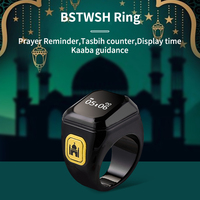 Alta calidad al por mayor Iqibla musulmán contador de oración Digital Personal Zikr Tasbih Ramadán regalo presente anillo inteligente impermeable