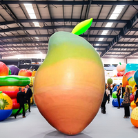 Ballon publicitaire géant gonflable en forme de mangue dégradée, modèle personnalisé pour la promotion des vergers, des fermes, des festivals et la décoration extérieure