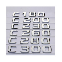 Autocollant de coffre de voiture plat argenté C180 C200 C220 C230 C250 C260 C280 C300 pour Benz