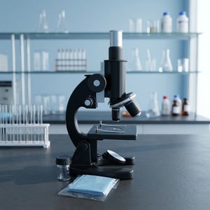 Monocular Biological <b>Microscope</b> 400x Manual Focus LED Light Source Student Lab Use - Product Image 3