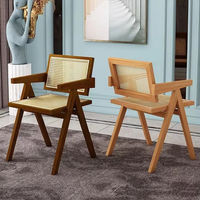 Chaise de salle à manger en cuir de style scandinave moderne - Fauteuil écologique imperméable avec dossier, multi-usages pour bureau, balcon, loisirs