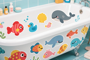 Adhesivo para bañera, cinta adhesiva de seguridad, certificado ISO9001 GRS, pegatinas antideslizantes impermeables, pegatina antideslizante para baño, ducha, flor - Product Image 5