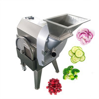 Lage Prijs Elektrische Groente Aardappel Slicer Shredder Snijmachine Cassave Chips Plantaardige Dicing Cubes Cutter Chopper Machine