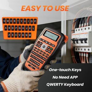 Draagbare labelmarkeringsmachine met tape E1000 Pro <span class=keywords><strong>Handheld</strong></span> labelmaker Krimpkouslabeler voor de bouw QWERTY-toetsenbord - Product Image 5