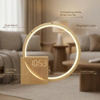 Lampe de chevet intelligente LED moderne à succès en 2025, machine à bruit blanc avec charge USB pour les hôtels