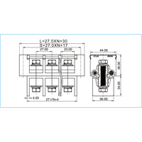 Transformateur haute tension de type PD 60-XX-00-T1, 27 mm, 600 V 150 A, en laiton certifié CE, vente chaude en usine