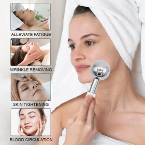 Esferas de Hielo Faciales Giratorias de 360 Grados con Logotipo Personalizado, Palitos Criogénicos de Metal para Masaje Facial, Herramienta de Enfriamiento de la Piel para Suministros de Belleza y Spa - Product Image 6