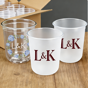 Gobelets en plastique givré réutilisables de 15 oz, 16 oz, 5 oz – Verres à shot incassables en polycarbonate – Tasses à thé en plastique – <span class=keywords><strong>Nom</strong></span> de la mariée – Vente chaude - Product Image 1