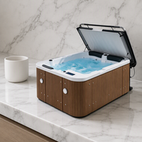 Spa de plein air haut de gamme pour 2 personnes, bain à remous autoportant avec massage, pour jardin, hôtel, maison d'hôtes, usage de loisirs