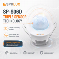 3 détecteurs de mouvement PIR de plafond haute sensibilité longue portée à 360 degrés avec étanchéité IP20, contrôle de la lumière 220-240V AC