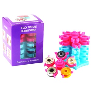 Alta Qualidade Stack'N Costura Bobina Torre <span class=keywords><strong>Storage</strong></span> Clips Suporte para 30 Bobinas Thread Spool Holder Organizer Wire Core <span class=keywords><strong>Storage</strong></span> <span class=keywords><strong>Box</strong></span> - Product Image 1