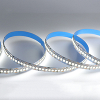 Ruban LED flexible haute luminosité 240 LED/m, bande lumineuse 2835, blanc chaud bleu, flexible, intelligent, 12V 24V, SMD2835