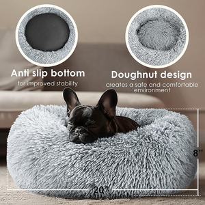 Lange Plüsch-Katzen betten Katzen matte Rundes weiches Bett für Hunde Haustier kissen Katzen bett Schlafs ofa matten Haustier hersteller Drop Shipping - Product Image 3