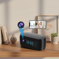 Caméra d'horloge de réveil sans fil WiFi 1080P, caméra cachée CMOS, zoom optique 10x-20x, vision nocturne infrarouge, moniteur pour bébé à domicile, angle large de 120°