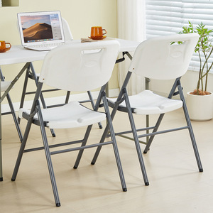 Set <span class=keywords><strong>Tavolo</strong></span> e Sedie Pieghevoli da <span class=keywords><strong>Esterno</strong></span> - <span class=keywords><strong>Tavolo</strong></span> Rettangolare Portatile in Metallo con Sedie con Schienale per Pranzo, Riunioni e Formazione - Product Image 3