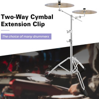 Multi-clip réglable 360° °   Clip de cymbale rotatif à double réglage pour bras de cymbale, supports et fixations de cowbell