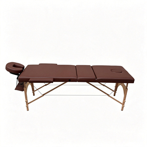Table de massage pliante en bois à trois sections, best-seller, idéale pour les soins esthétiques, le tatouage et le spa, réglable - Product Image 3