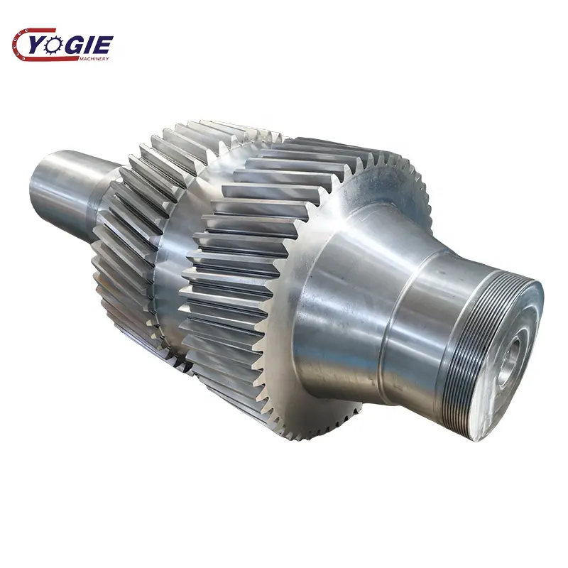 OEM machining forging 42CrMo C45 34CrNi3mo steel materials double helical gear shaft