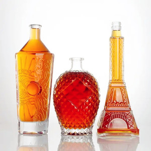 Botellas de Vidrio Cuadradas y Redondas de 500 ml para Bourbon, Whisky, Ginebra, <span class=keywords><strong>Vodka</strong></span>, Licores y Bebidas Alcohólicas - Product Image 4