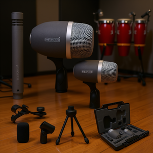 Kit de Micrófono de Condensador Profesional para Congas con Conector XLR, Captación Unidireccional Cardioide, Alimentación Phantom de 48V Incluida - Product Image 2