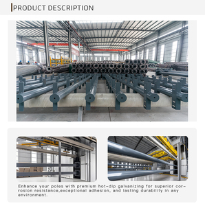 Chất lượng cao Q235 q355 thép mạ kẽm đường phố đèn bài viết 15m-35m ngoài trời chiếu sáng đường cột chống gió 160 km/<span class=keywords><strong>h</strong></span> 5 năm - Product Image 3