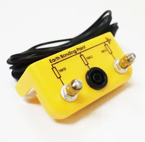 防静电接地点黄色欧盟静电干扰插头/带3 * 4毫米香蕉插座的接地插头/静电干扰接地插头