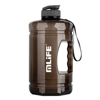 Bouteille d'eau sans BPA de 2 L (demi-gallon) pour le sport, la gym, portable, grande bouteille d'eau en plastique de qualité alimentaire pour le camping