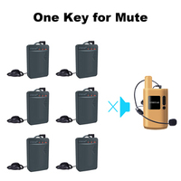 Système de guide touristique avec microphone portable sans fil 2,4 GHz longue portée, émetteur-récepteur de poche, haut-parleur audio