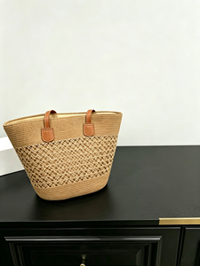 Sacs bandoulière en paille de grandes marques pour femmes, vente en gros, sacs de voyage de luxe en polyester grande capacité, usage quotidien - Product Image 3