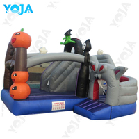 Château gonflable commercial d'Halloween, structure de saut gonflable pour célébrations de vacances avec souffleur