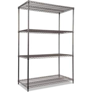 Alera ALESW504824BA Kit de estanterías de alambre, diseño moderno plegable de metal y plástico para almacenamiento en cocina o garaje, color negro antracita - Product Image 4