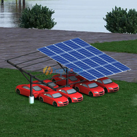 Structure de montage en acier pour carport solaire étanche pour recharge de véhicules électriques, auvent photovoltaïque