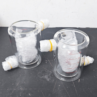 Bécher en verre à double enveloppe pour laboratoire, avec bec verseur amovible, 50-2000 ml